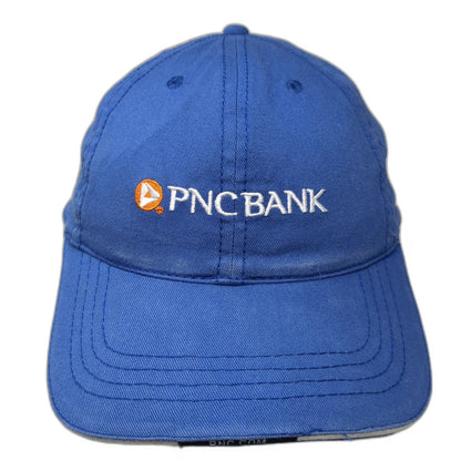 PNC Bank Baseball Cap Blue One Size Adjustable Cotton Sandwich Brim Logo Hat