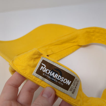 Letter O Strapback Sunvisor Hat Yellow OS Adjustable Embroidered Richardson