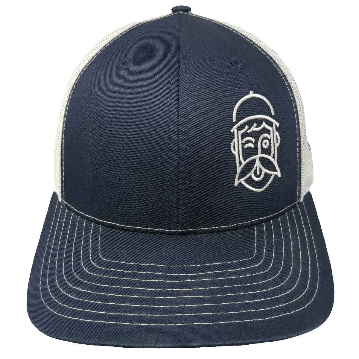 Richardson Trucker Hat Blue One Size Snapback Loose Screw Beer Co Logo Mesh