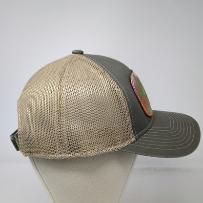 Outdoor Cap Baseball Cap Gray One Size Leather Patch Desert Cacti Strapback Hat