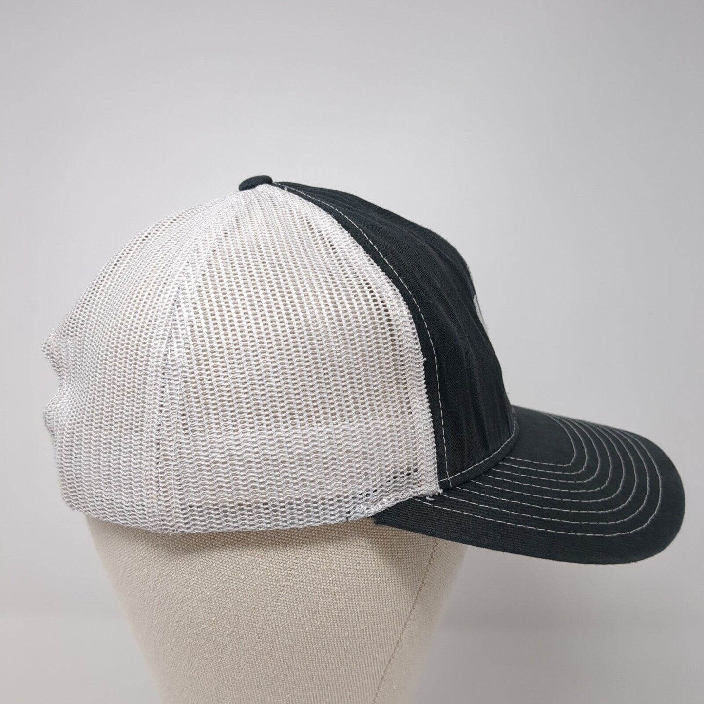 WTF What The Fin? Snapback Trucker Hat Blue OS Adjustable Mesh Back Richardson