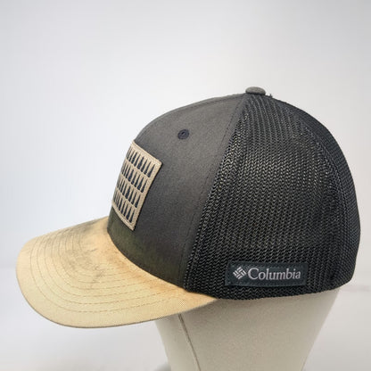 Columbia Baseball Cap Gray One Size Pine Tree Flag Patch Mesh Flexfit Hat