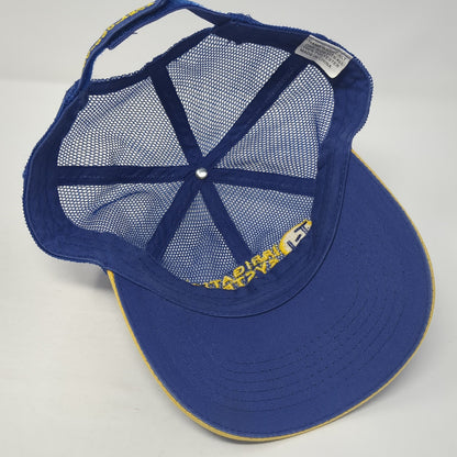 T-L Irrigation Systems Strapback Trucker Hat Blue One Size Adjustable Mesh Back