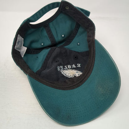 Philadelphia Eagles NFL Team Apparel Cap Black Green One Size Slideback Hat Logo