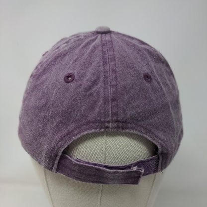 Resting Gym Face Strapback Hat Purple OSFA Adjustable Embroidered Vented Holes