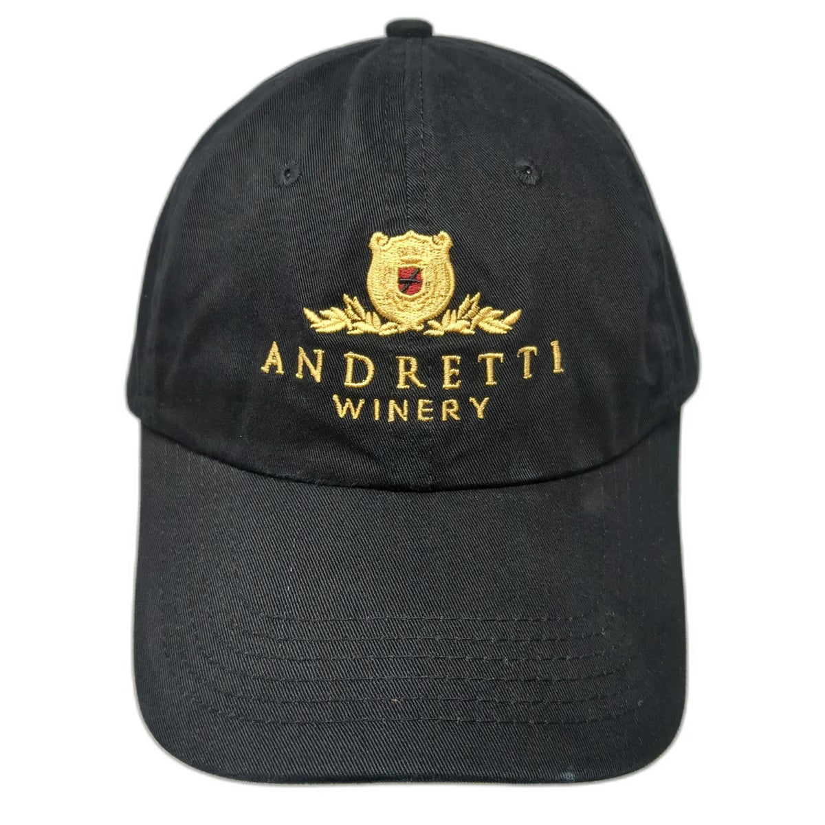 K-Products Baseball Cap Black One Size Andretti Winery Embroidered Cotton Hat