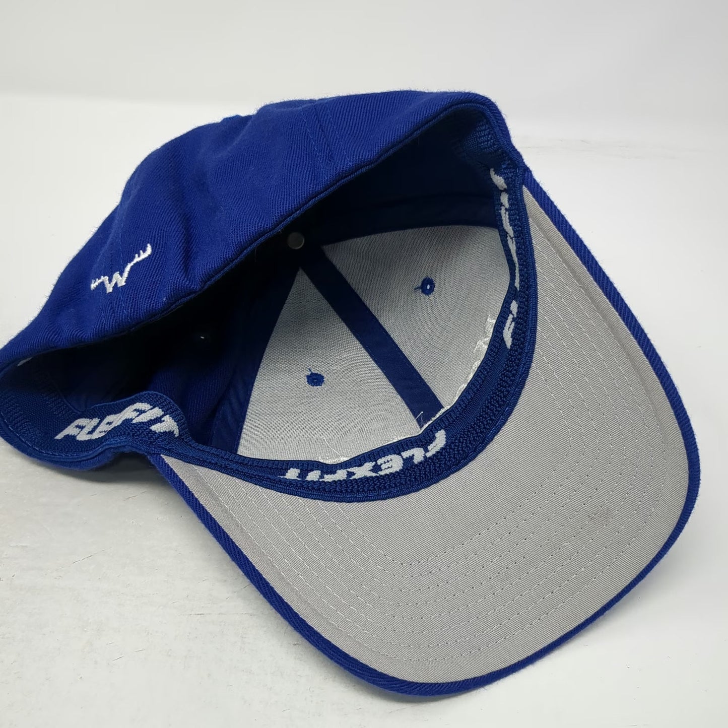 Flexfit Moosejaw Blue Baseball Cap One Size Embroidered Logo Outdoor Gear Hat