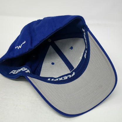 Flexfit Moosejaw Blue Baseball Cap One Size Embroidered Logo Outdoor Gear Hat