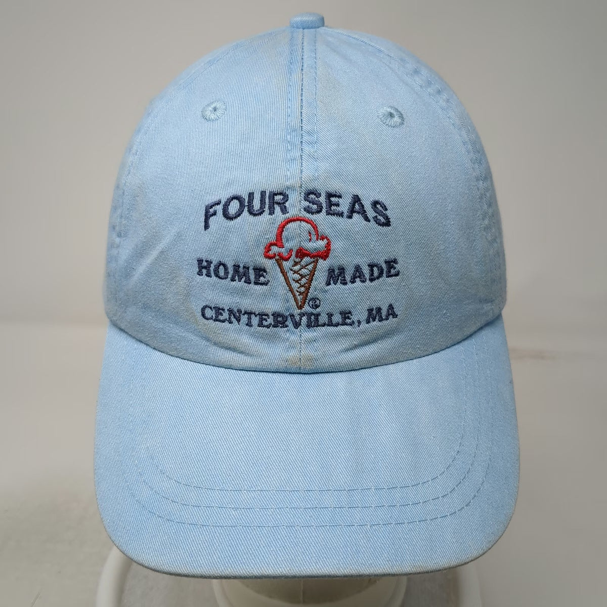 Adams Baseball Cap Blue One Size Four Seas Ice Cream Centerville Cape Cod Hat