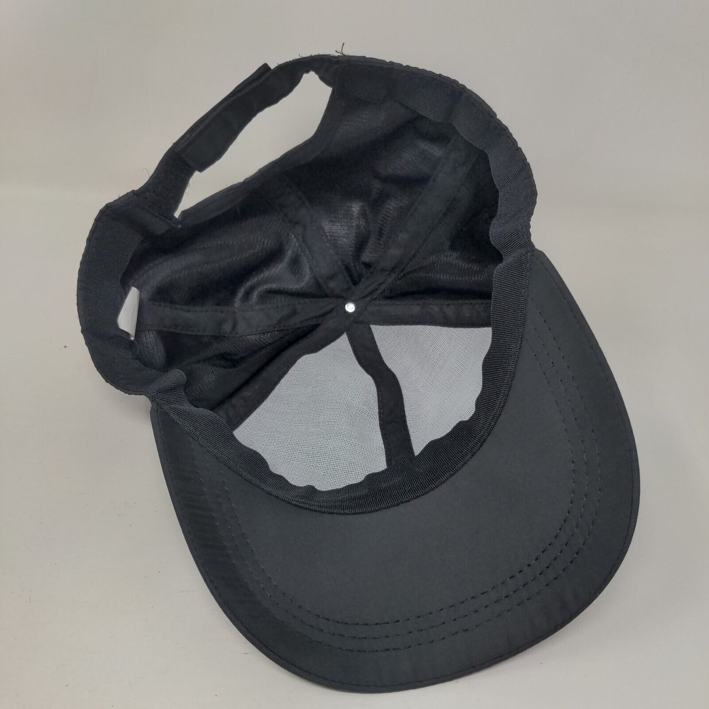 Unbranded Strapback Hat Black One Size Adjustable Vented Holes 6 Panel Blank