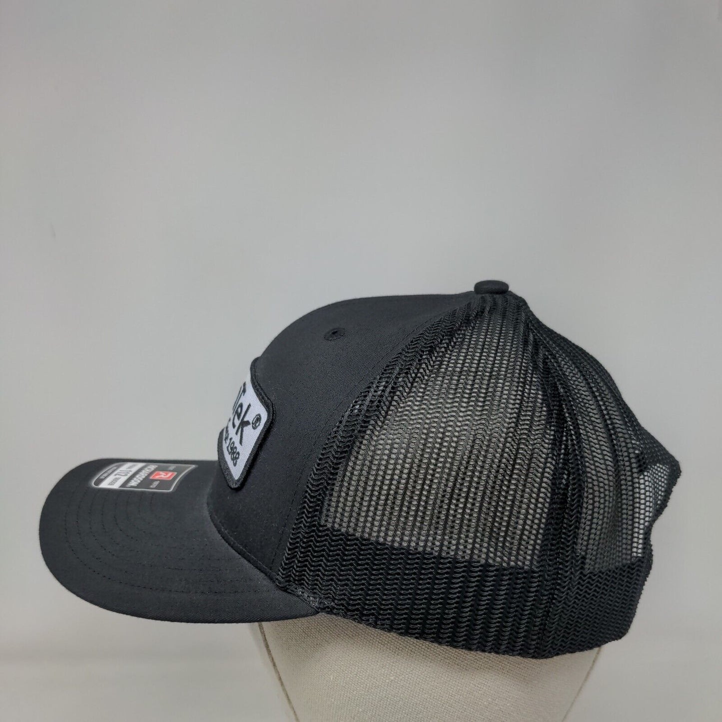 VisionTek Patch Snapback Mesh Back Trucker Hat Black Adjustable