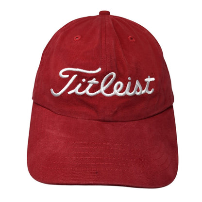 Titleist Fitted Baseball Cap Red OS True Fit Lightweight Embroidered 6 Panel