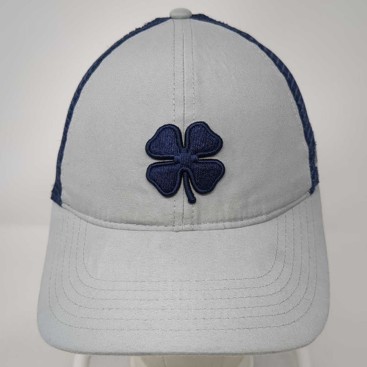 Black Clover Trucker Hat Gray Blue Clover Live Lucky One Size Snapback Mesh Cap