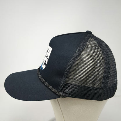 Cobra Trucker Hat Black One Size STACYC Logo Mesh Snapback Rope Brim Electric
