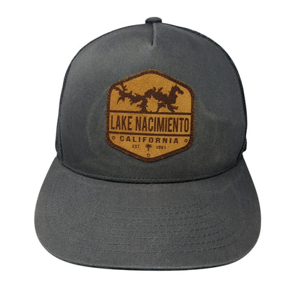 Lake Nacimiento California Est 1961 Snapback Trucker Hat Gray OS Mesh Yupoong
