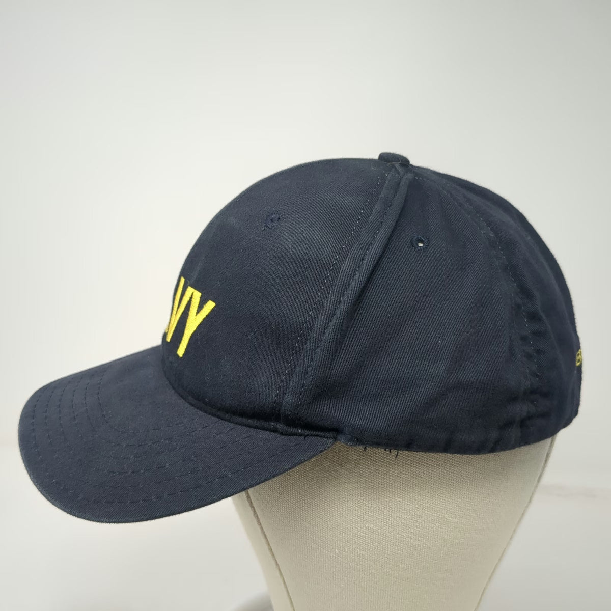 Baseball Cap Blue One Size US Navy Embroidered Made in USA Military Hat Recruit