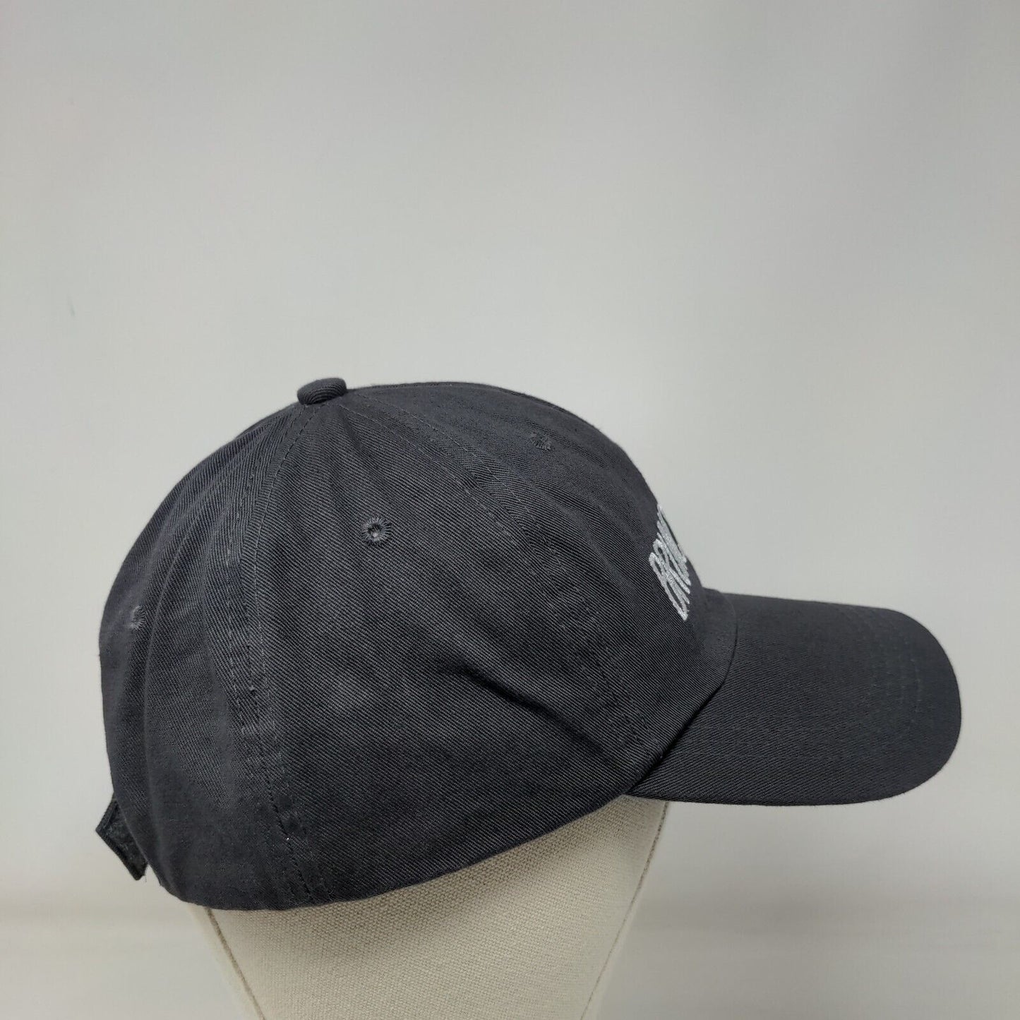 Brunch Squad Strapback Hat Gray One Size Adjustable Embroidered Vented Holes