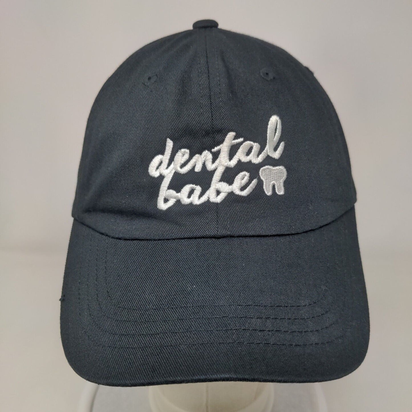 Dental Babe Slideback Hat Black OS Adjustable Embroidered The Classics Yupoong
