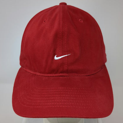 Nike Baseball Cap Red One Size Fitted Embroidered Swoosh Logo Pro Classics Hat