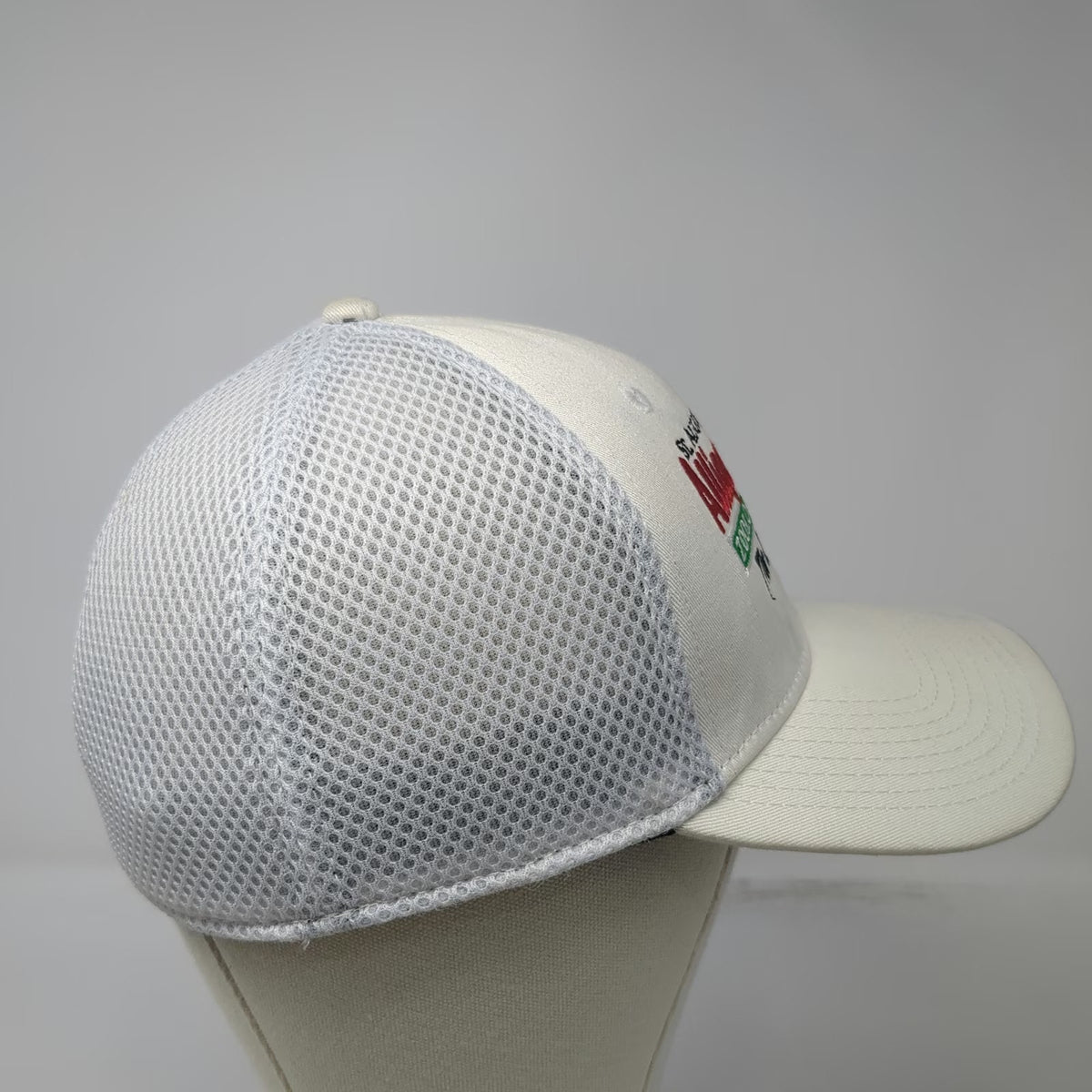 New Era Baseball Cap White M St Augustine Alligator Farm Mesh Fitted Hat 39THIRTY