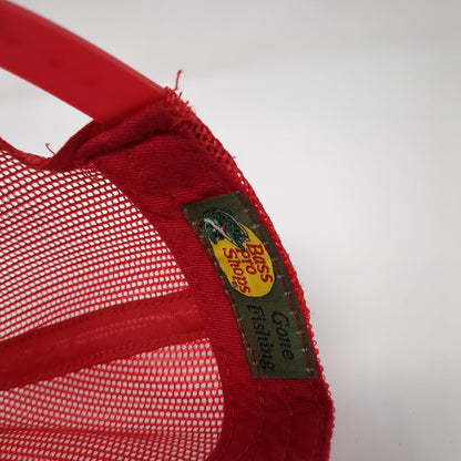 Cabela's Snapback Trucker Hat Red One Size Mesh Back Bass Pro Shops
