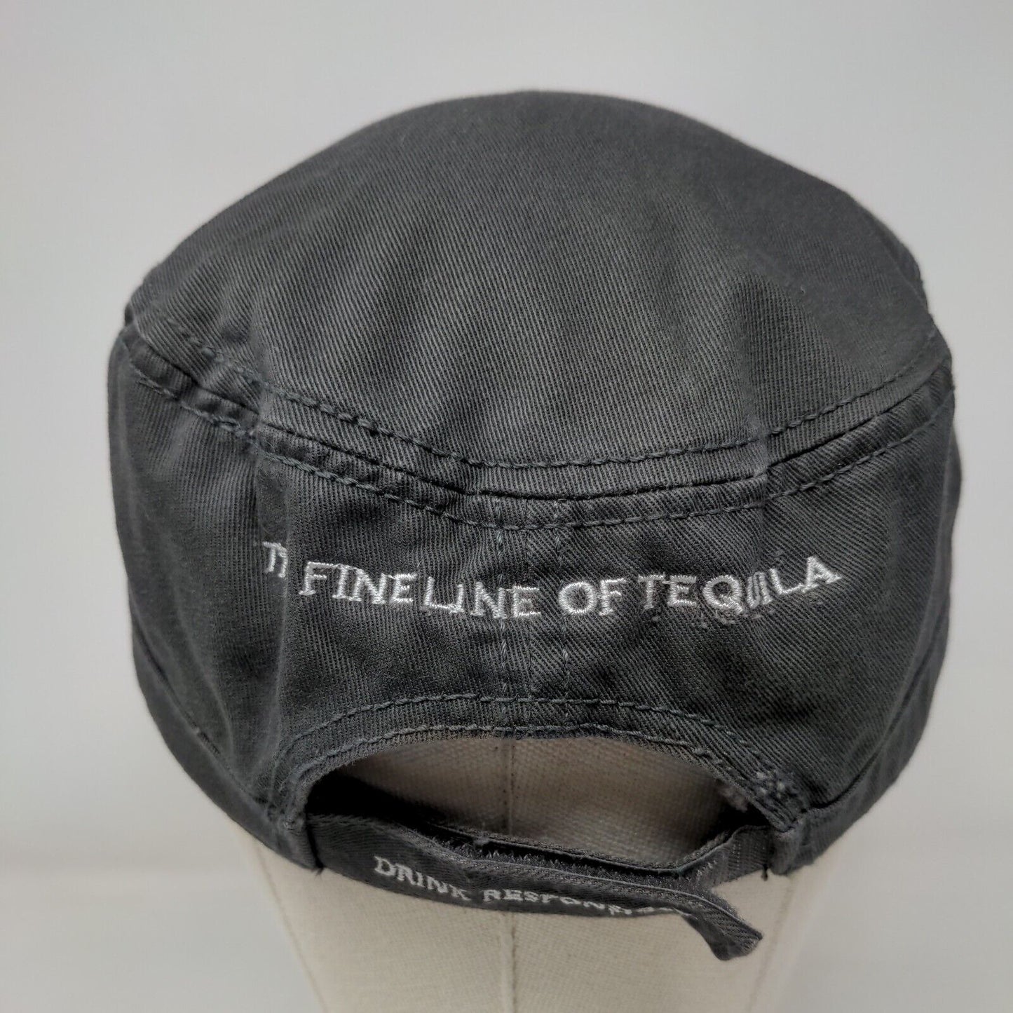 Hornitos Drink Responsibly Cadet Army Cap Gray OSFA Adjustable Style Master
