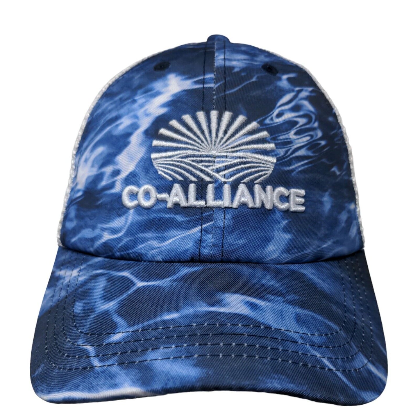 Co-Alliance Strapback Mesh Back Trucker Hat Blue One Size Colorblock