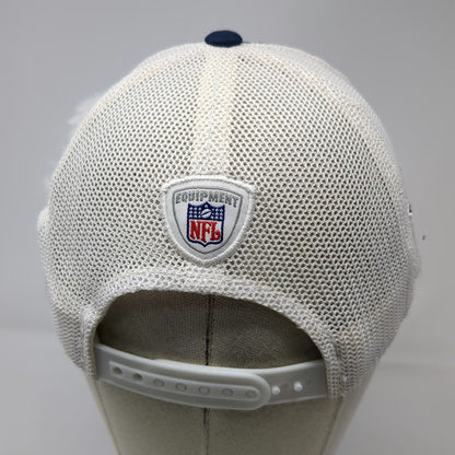 Reebok Dallas Cowboys NFL Trucker Hat Blue White One Size Mesh Snapback Script
