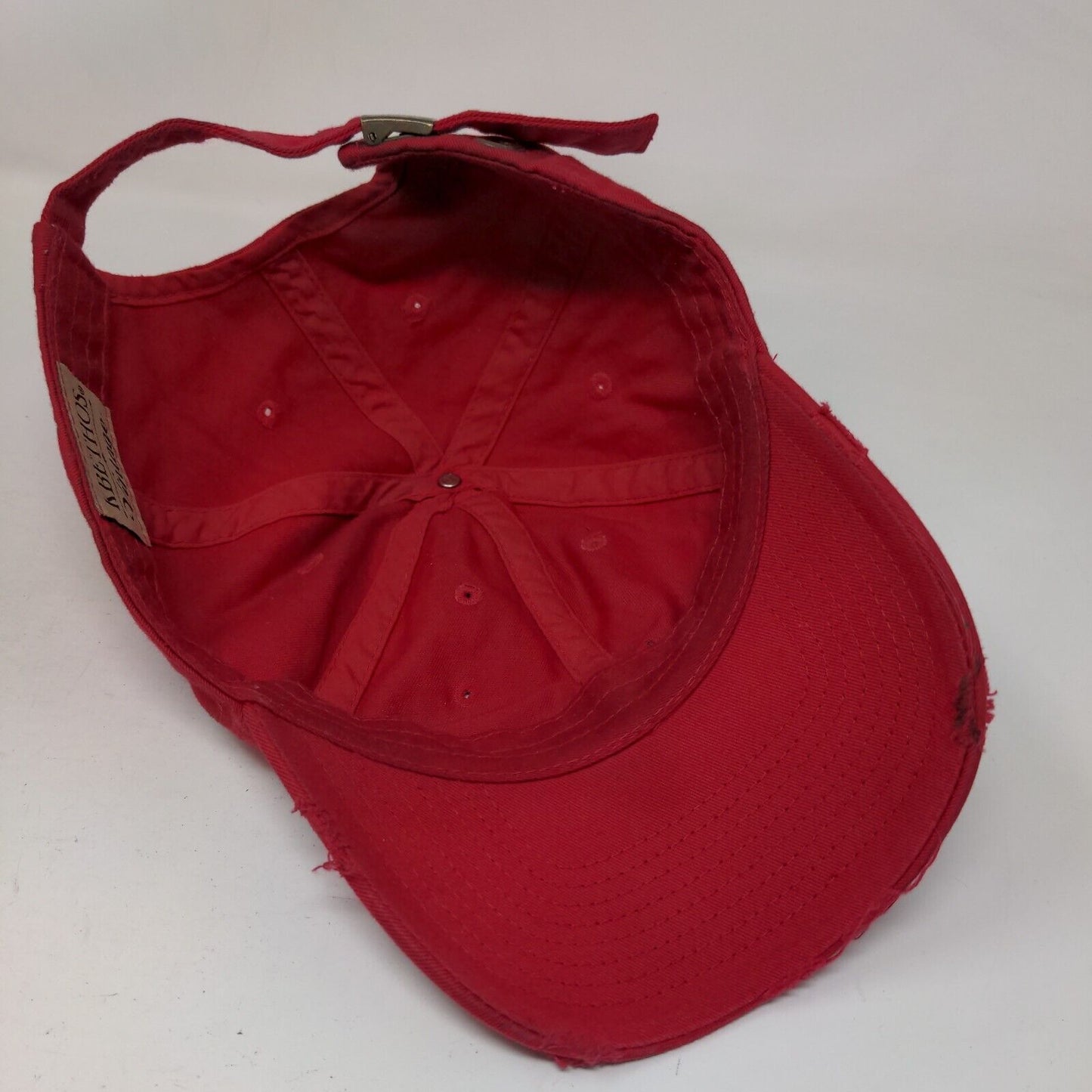 KB ETHOS Vintage Slideback Hat Red One Size Adjustable Distressed Blank