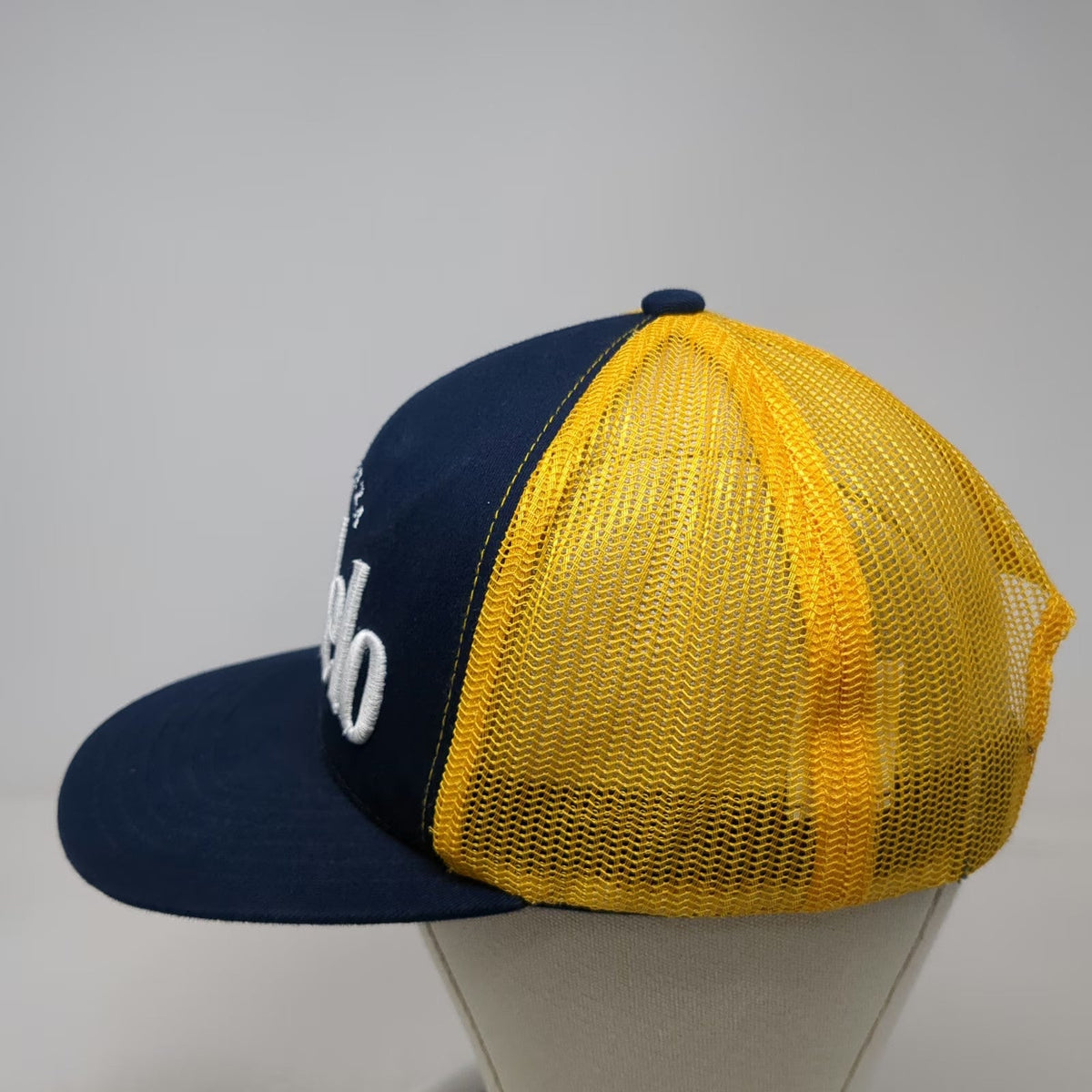 Modelo Trucker Hat Blue Yellow One Size Mesh Back Snapback Cerveza Beer Logo