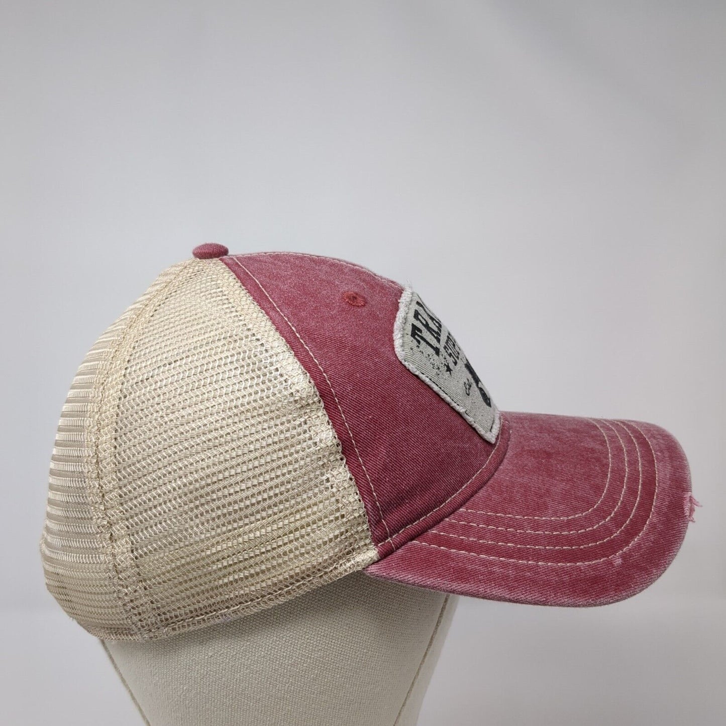 Tractor Supply Co. Patch Trucker Hat Red One Size Mesh Back Colorblock