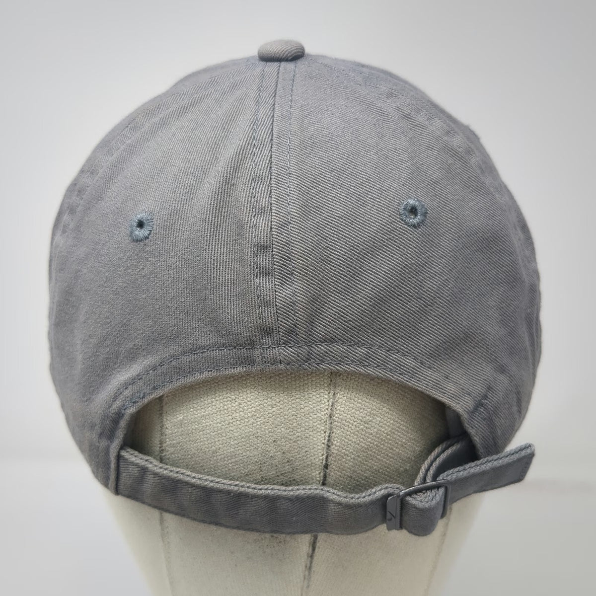 Nike Baseball Cap Gray One Size Heritage86 Adjustable Embroidered Logo Strap Hat