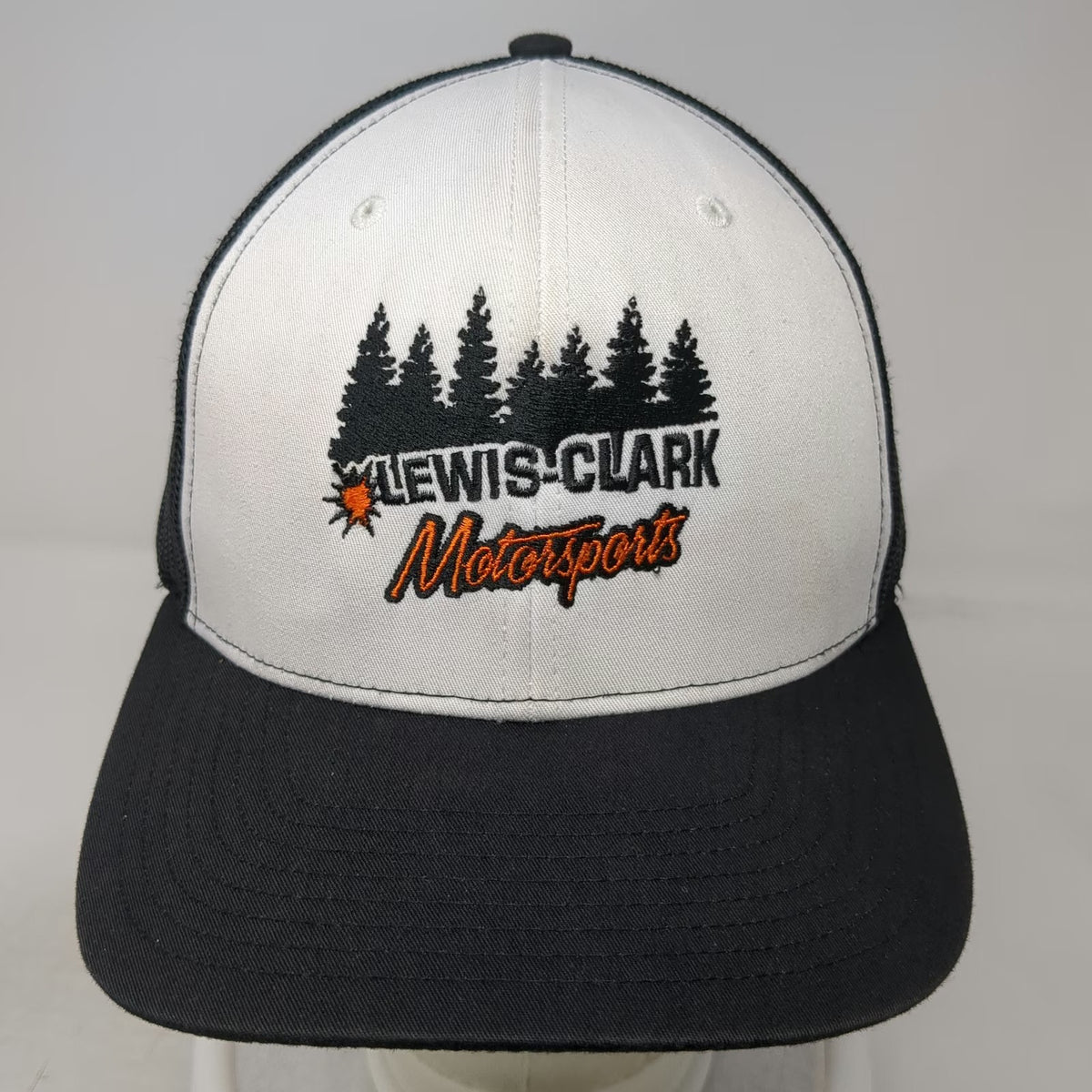 Richardson Trucker Hat Black One Size Lewis-Clark Motorsports Mesh Snapback