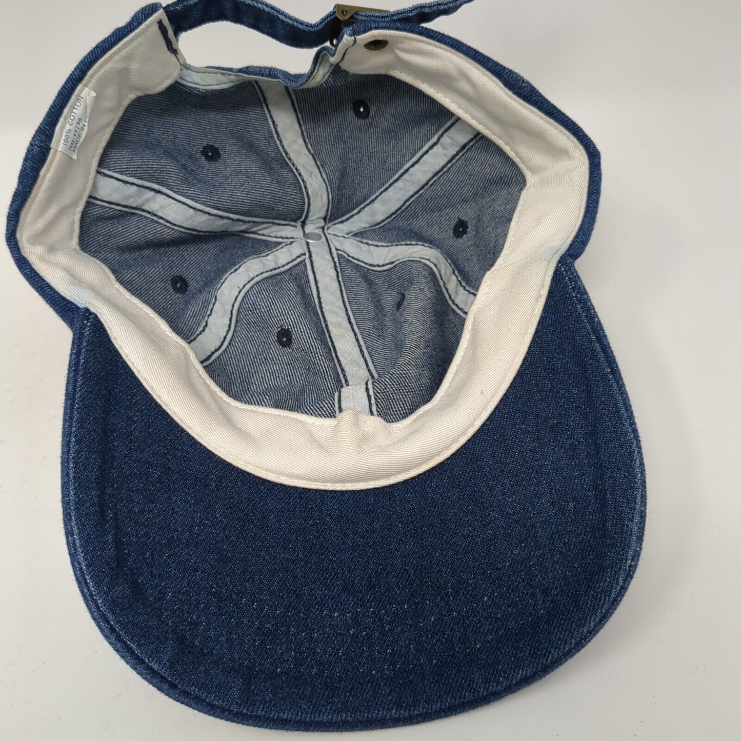 Unbranded Slideback Hat Blue Denim One Size Adjustable 6 Panel Blank