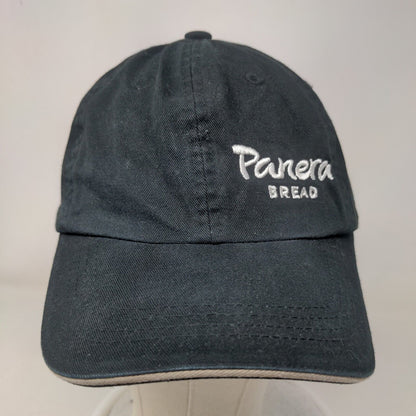 Panera Bread Strapback Hat Black One Size Embroidered Port Authority 6 Panel