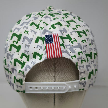 IBF 5 Panel White Green Gray Hat One Size Nucor Utah Golf Logo Rope Snapback