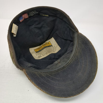 Stormy Kromer Baseball Cap Brown Camo 7 3/8 Wool Gore-Tex Made in USA Fitted Hat
