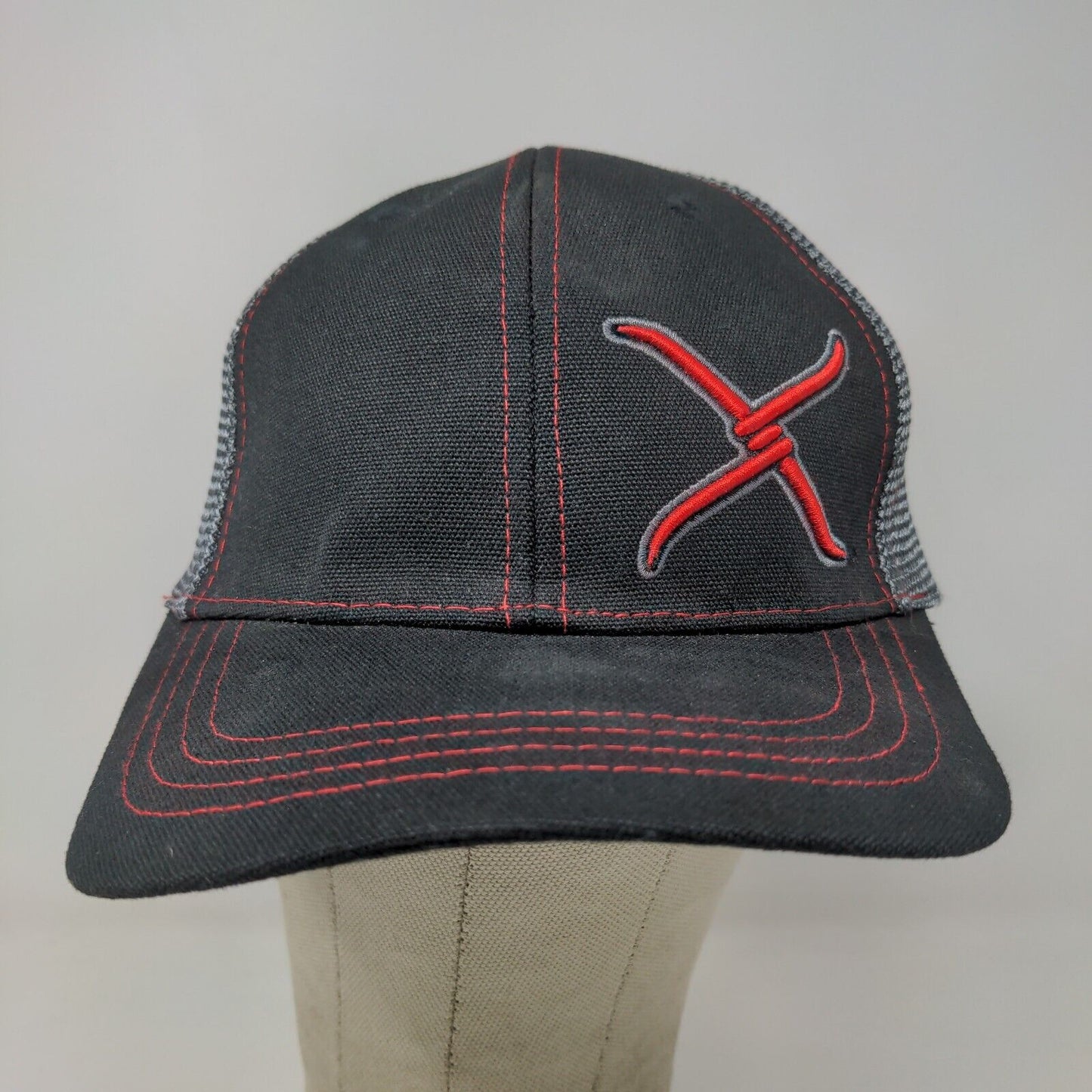 Twisted X Men's Snapback Mesh Back Hat Black Gray OSFM Embroidered Logo