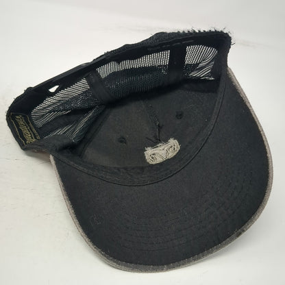 Signatures RAM Logo Trucker Hat Gray One Size Mesh Back American Flag Snapback