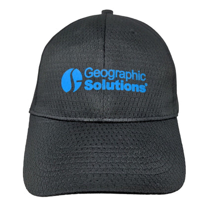 Geographic Solutions Men's Strapback Hat Black OSFA Graphic Logo Polyester