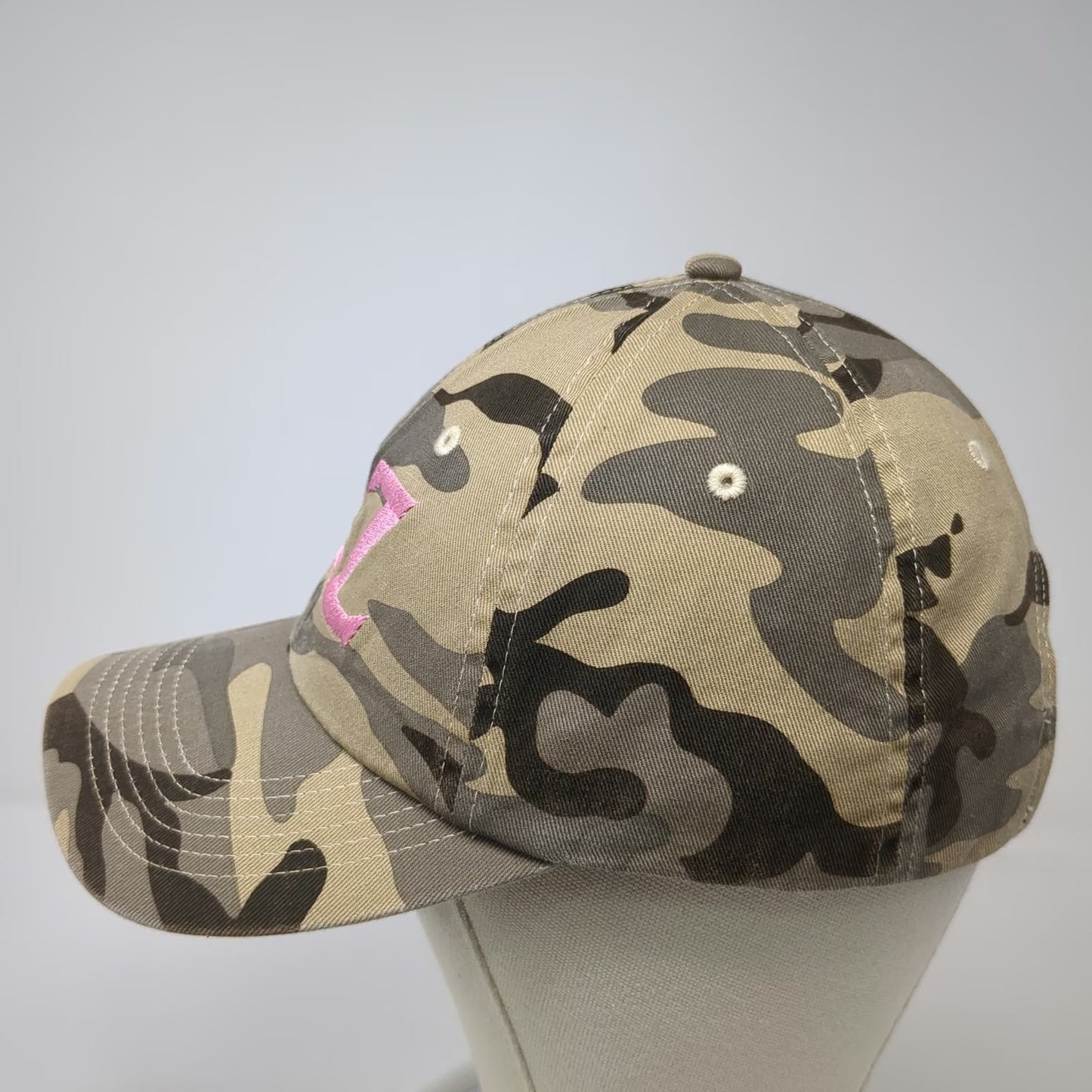 Port Authority Baseball Cap Green Camo Pink Delta Zeta Sorority One Size Hat