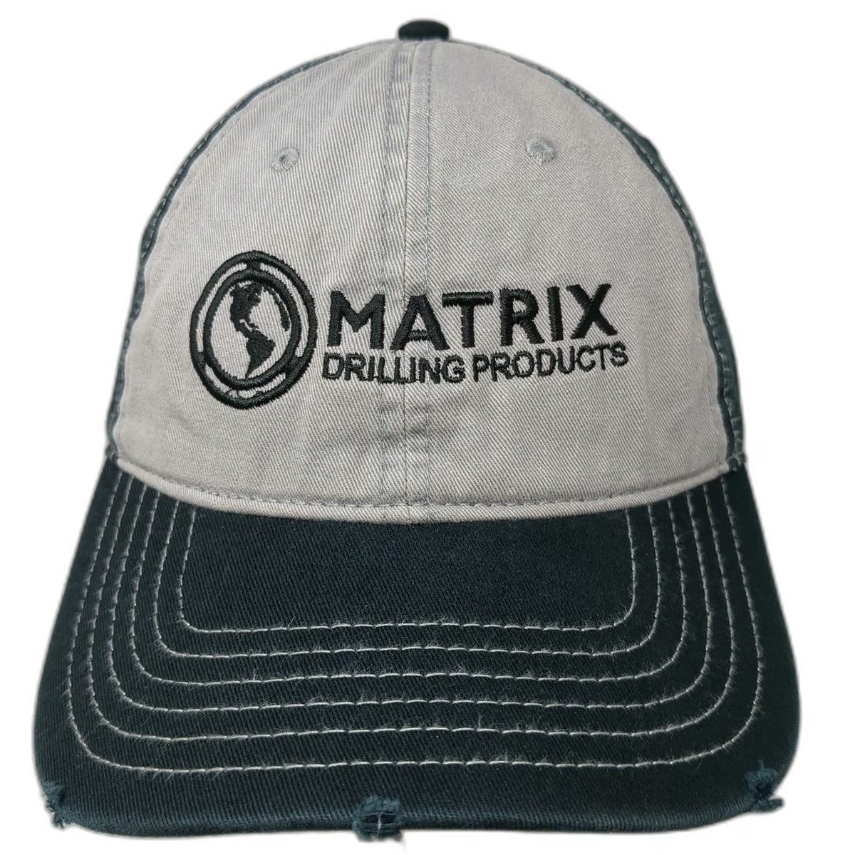 OTTO Baseball Cap Black OSFM Matrix Drilling Products Distressed Strapback Hat