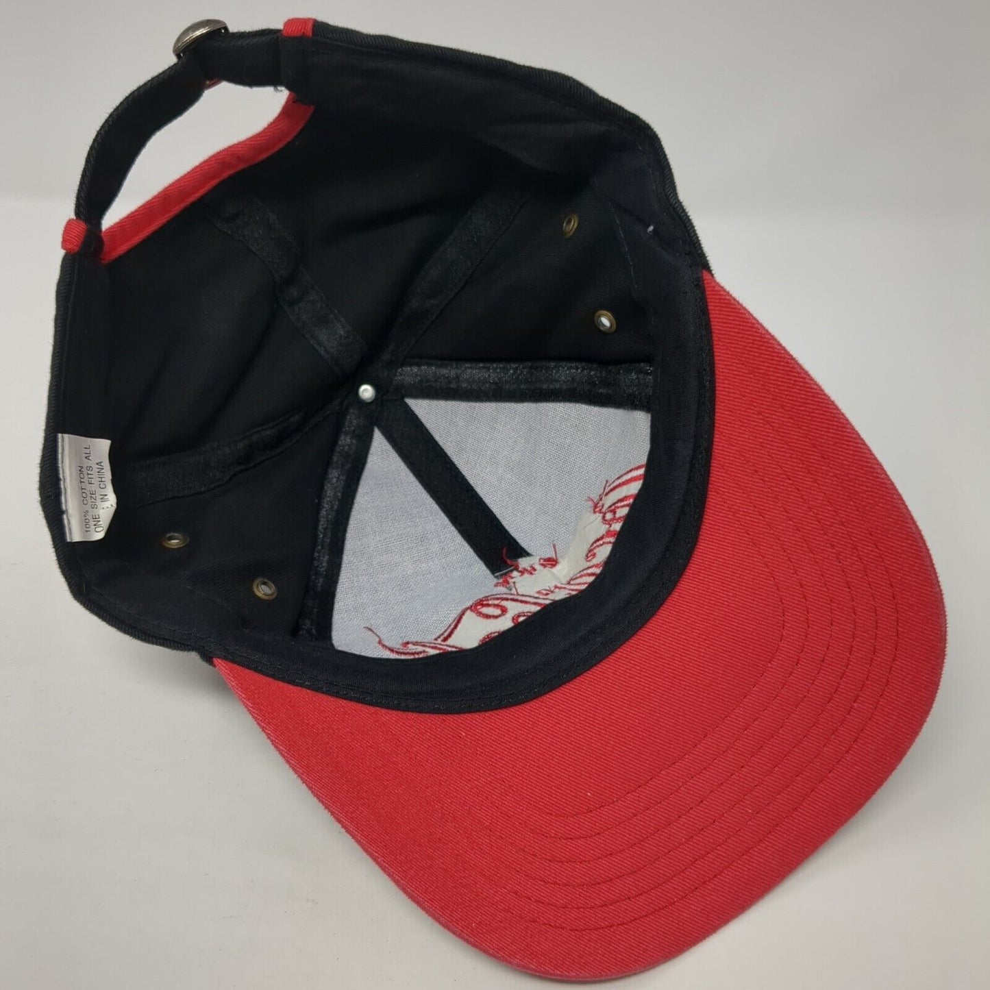 Enjoy Coca-Cola Slideback Hat Black One Size Adjustable Embroidered 6 Panel