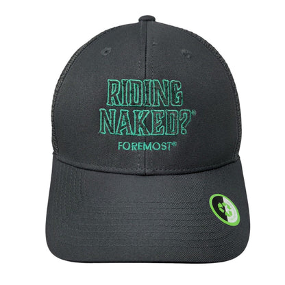 Riding Naked? Foremost Snapback Trucker Hat Gray OS Mesh Back Port Authority
