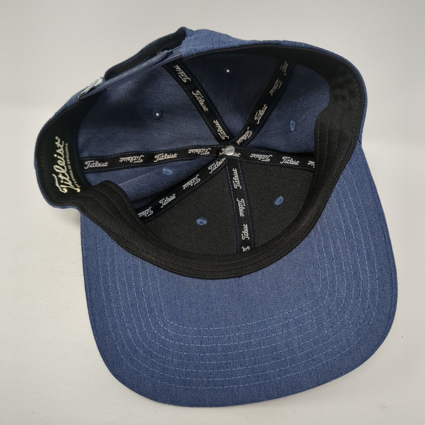 Titleist Snapback Golf Hat Blue One Size Adjustable Embroidered 6 Panel