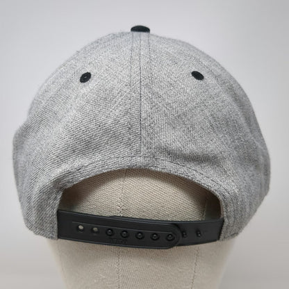 Otto Snapback Hat Gray One Size Red Line Oil Embroidered Flat Brim 6-Panel
