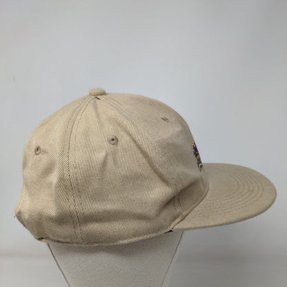 L' Union Fait La Force Snapback Hat Tan OSFA Adjustable Vented Holes 6 Panel