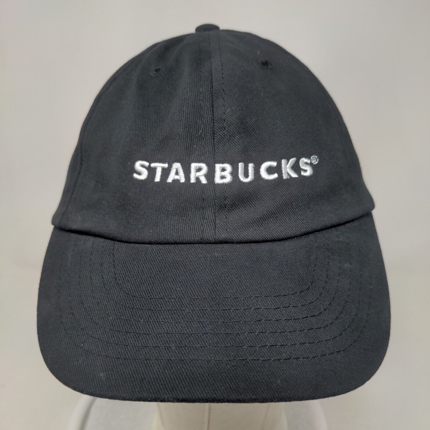Starbucks Strapback Hat Black One Size Embroidered Employee Uniform