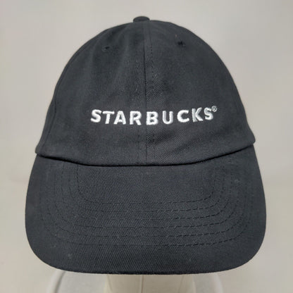 Starbucks Strapback Hat Black One Size Embroidered Employee Uniform