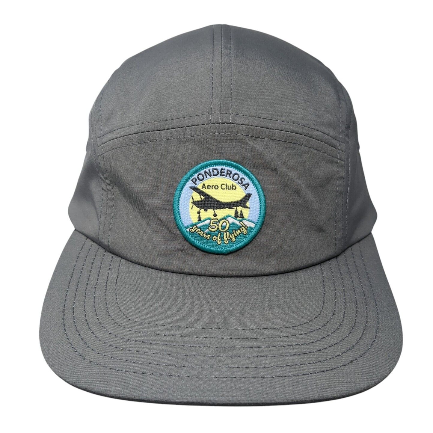 Ponderosa Aero Club 50 Years Of Flying 5 Panel Cap Gray One Size Port Authority